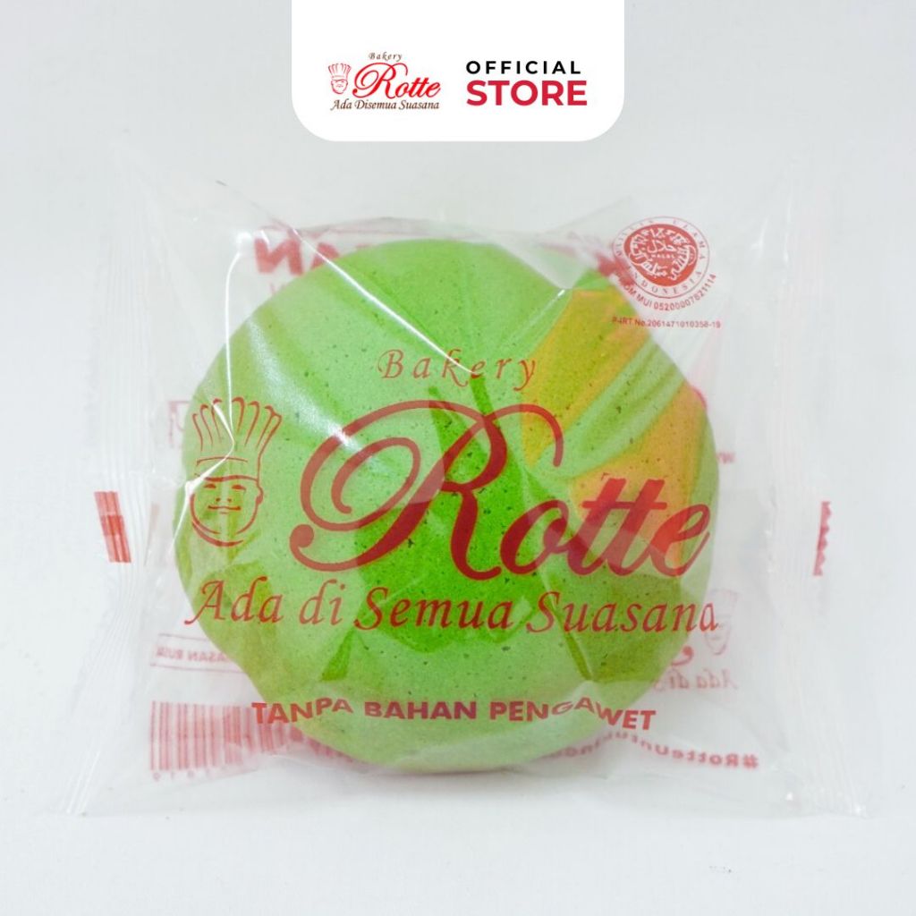 Roti Fit'O Rasa Pandan Srikaya Asli Pekanbaru Rotte Factory Ukuran 50 Gram di Riau