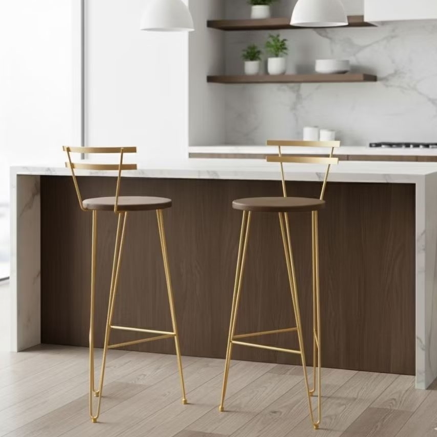 KURSI CAFE/KURSI KONTER/KURSI BAR TINGGI 70CM  BESI 8MM FULL SNI