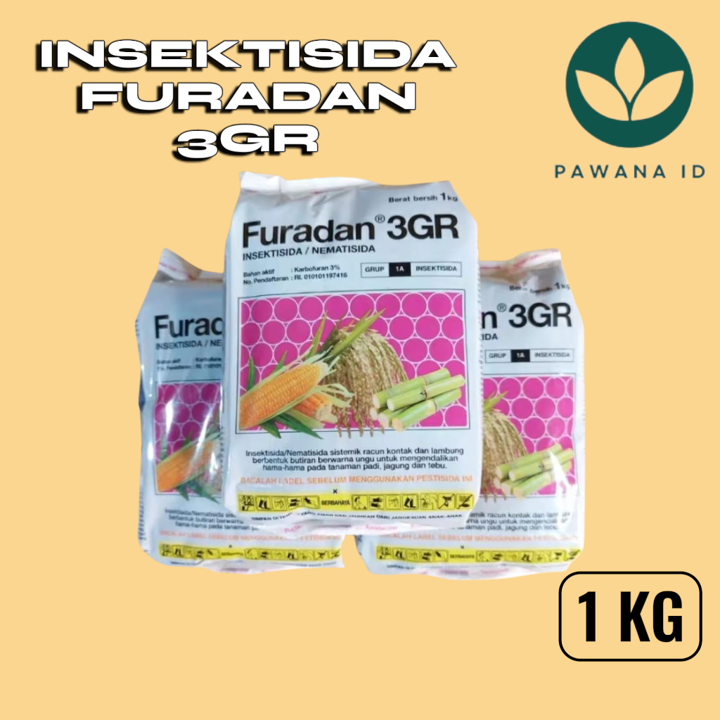 Furadan 3GR 1kg Insektisida Nematisida 1 Kg Puradan Hama Kemasan Asli