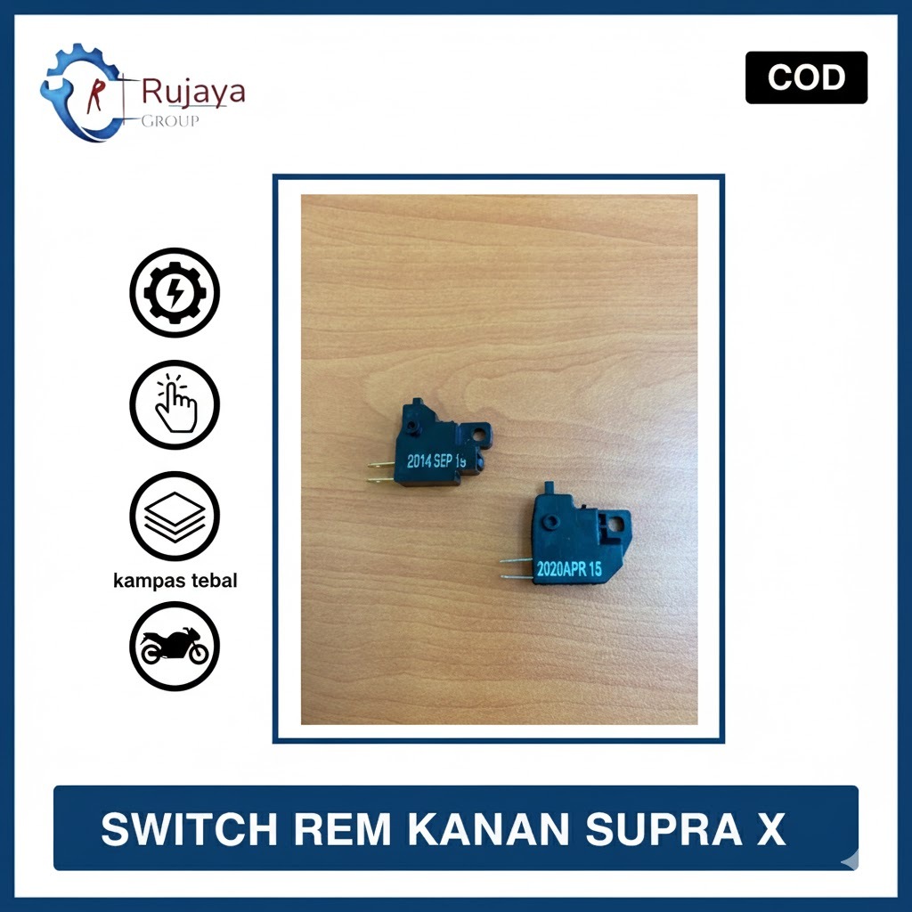 Switch Rem Depan Kanan Supra X/X 125/Fit/Fit New / Tombol Switch Vario 110 Carbu/125/150/Fit/Cbs/Led