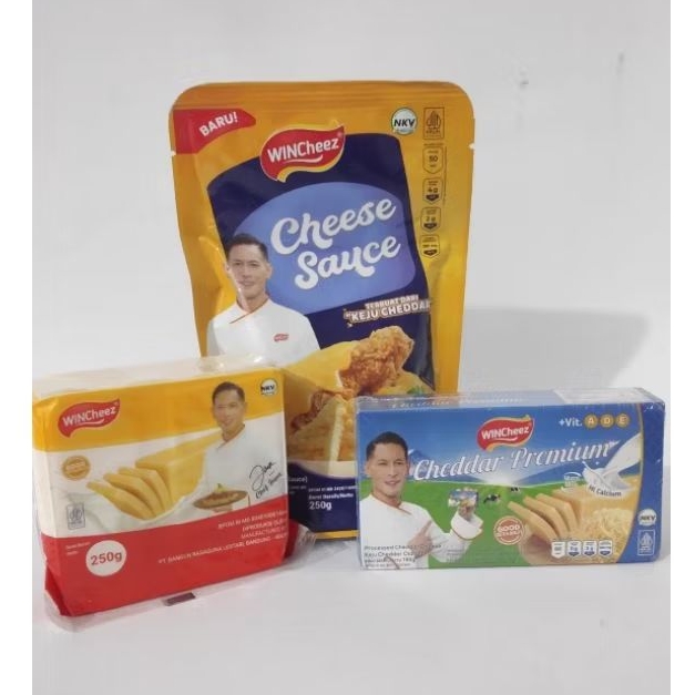 WINChees Cheese Sauce, Keju Cheddar Olahan, Keju Cheddar Premium