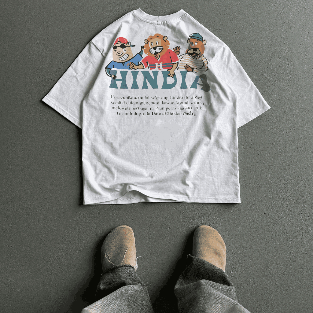 CHILLMODE | Baju Kaos Distro Hindia – Membasuh Hindia feat Rara Sekar | T-Shirt Band Merchandise Uni