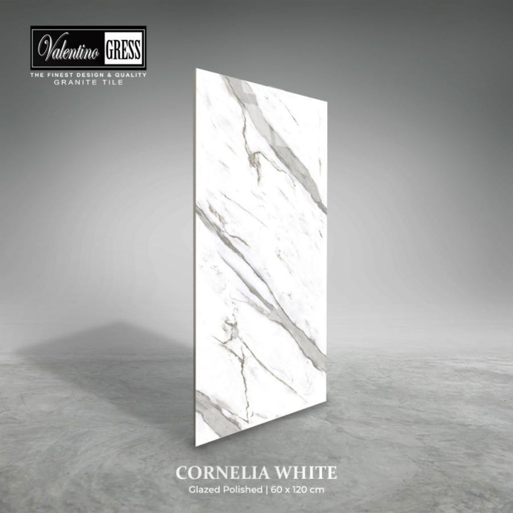 Granit Lantai 60x120 Valentino gress CORNELIA WHITE | GLOSSY