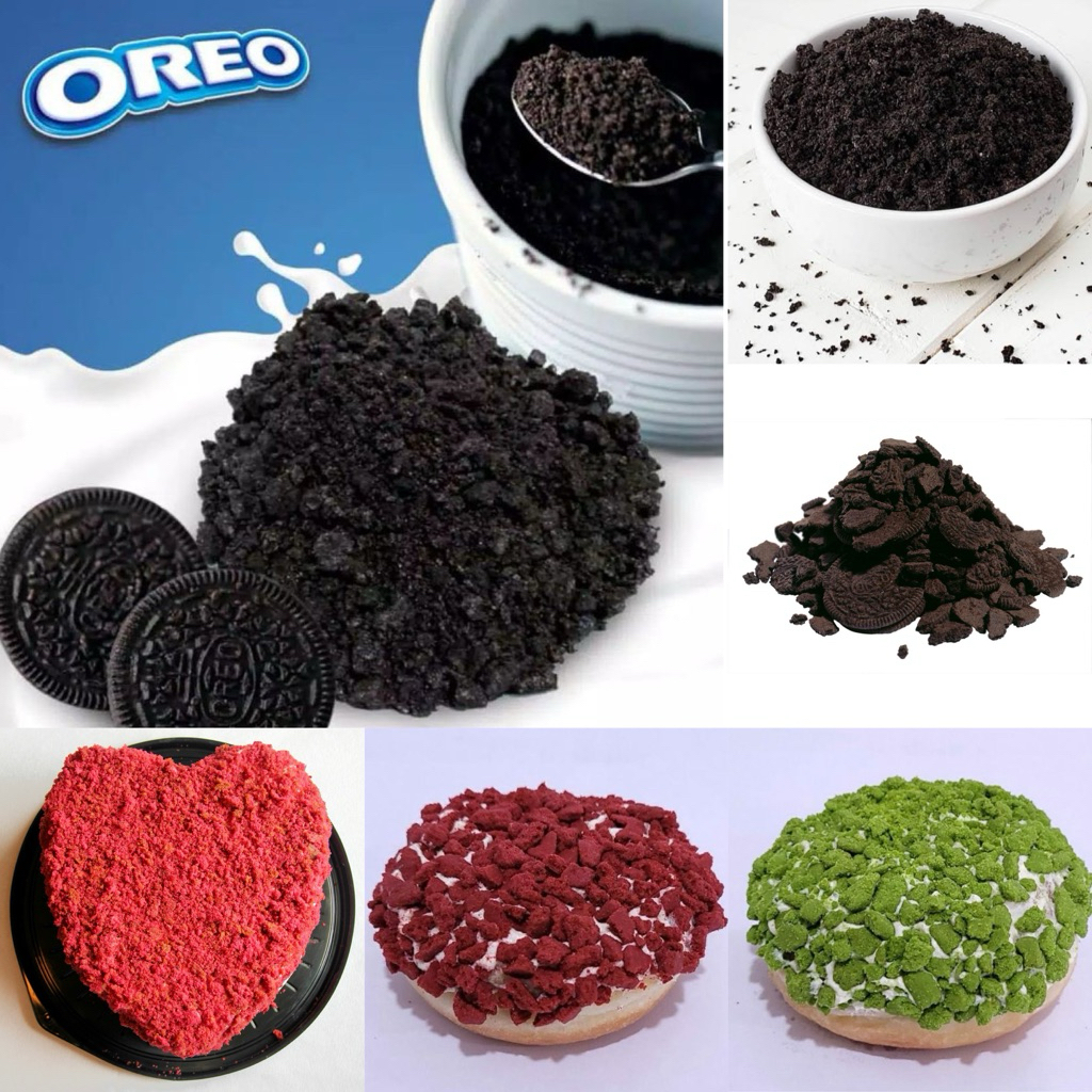 1KG OREO COOKIE CRUMB ORIGINAL | BISKUIT BUBUK OREO TOPPING HITAM | TOPPING KUE & MINUMAN