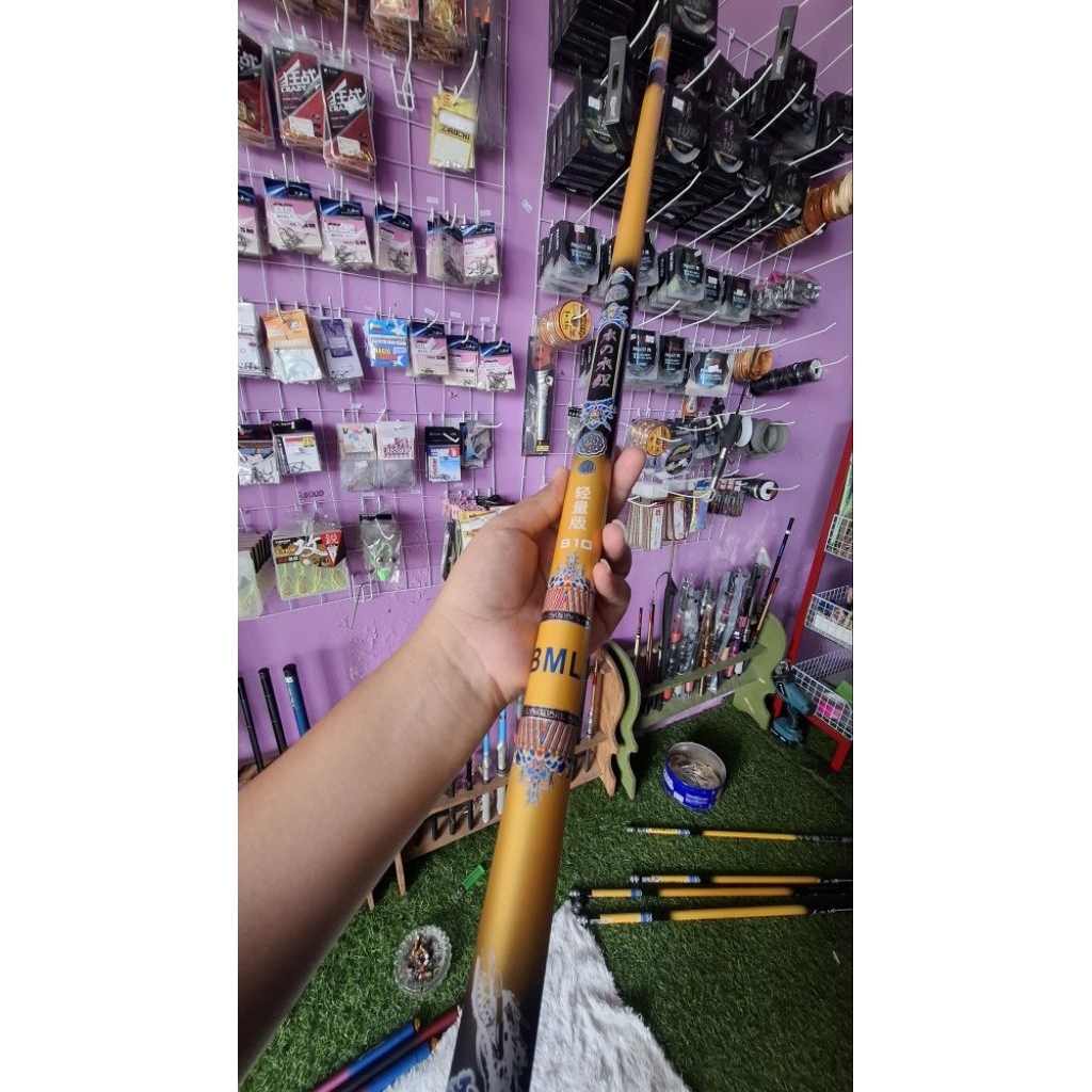 Joran Tegek Pancing BENMULI - BMLSuper Ringan Ruas Panjang 450-810 untuk Pancingan Lebih Mudah dan N