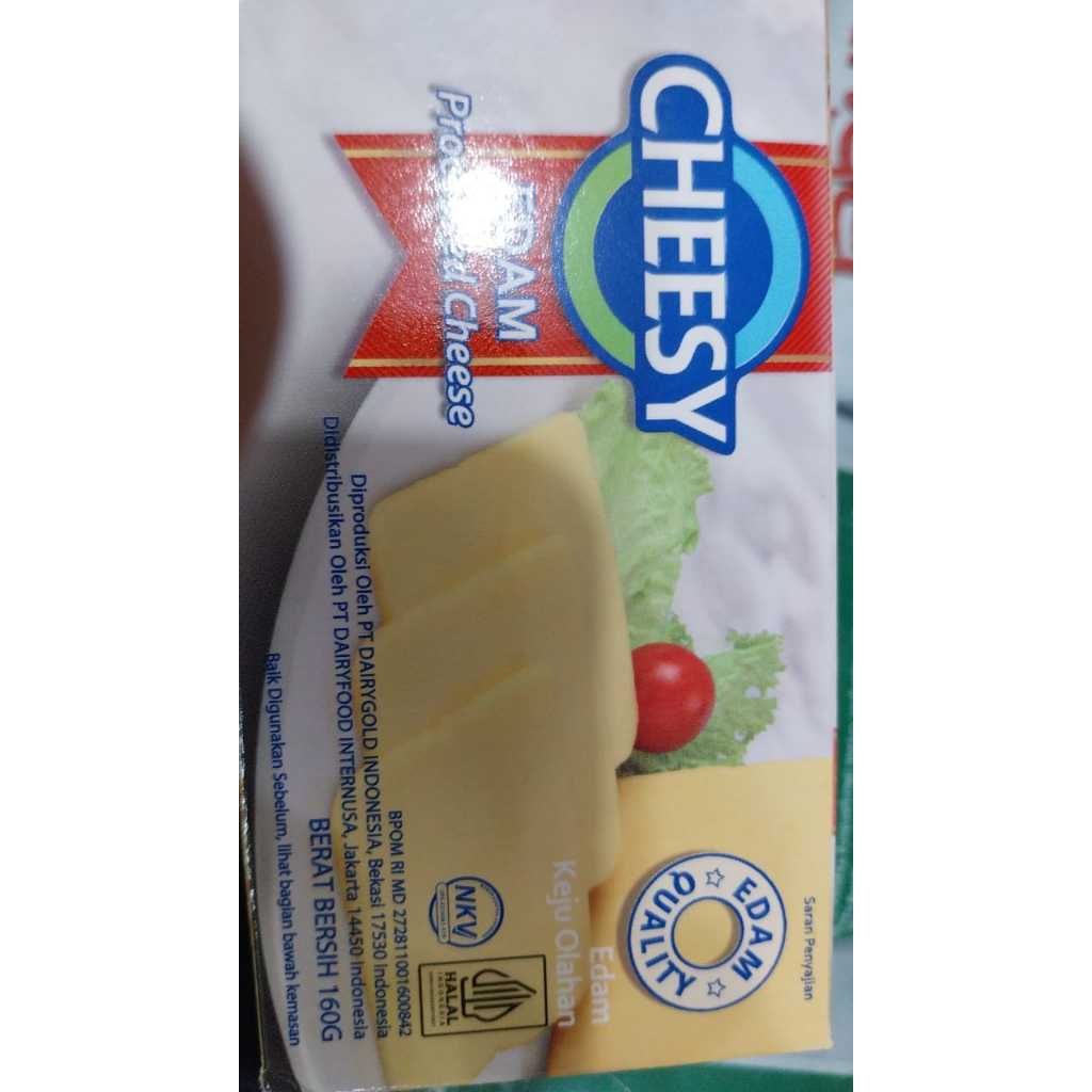 Cheesy Keju Edam 160g Keju Parut Edam