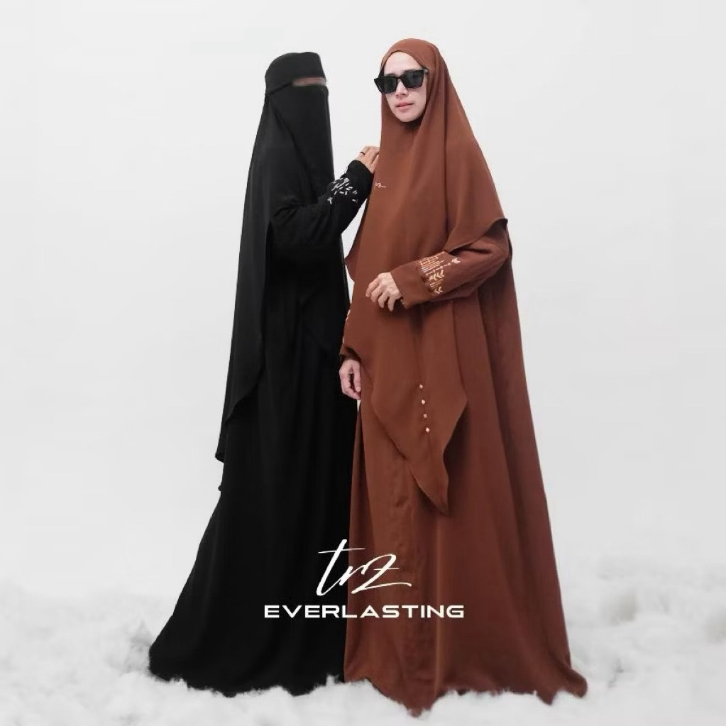 TRZ -Gamis Everlasting - gamis bordir minimalis - gamis umroh elegan