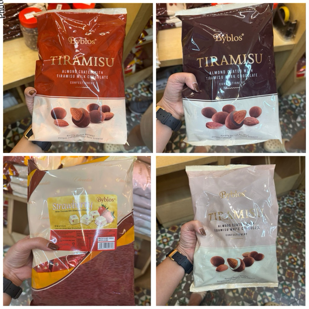 TERMURAH COKLAT BYBLOS TIRAMISU COATED CHOCOLATE MALAYSIA / COKLAT PERMEN / COKLAT SNACK IMPORT / CO