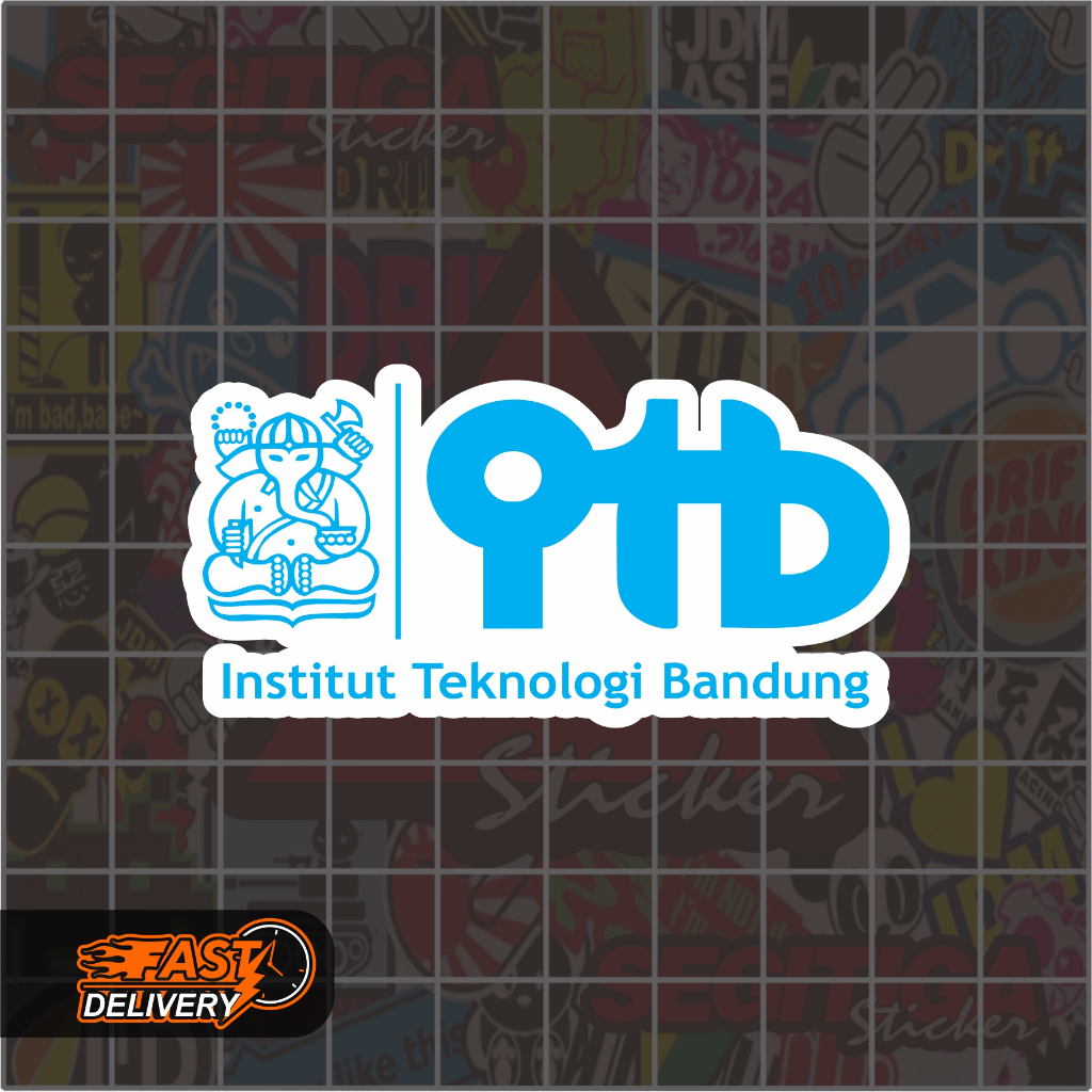 Sticker Intitut Teknologi ITB V2 Ukuran 10 x 5 Cm