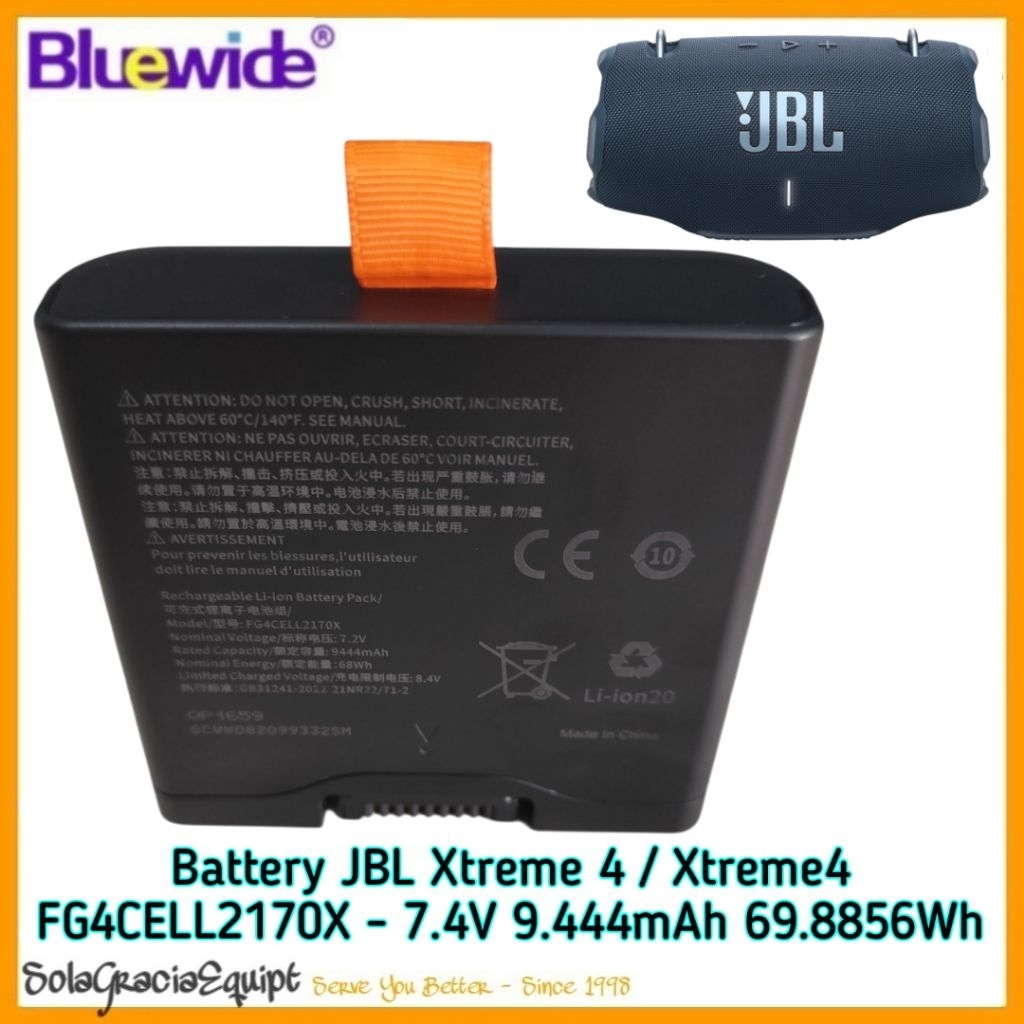 Batre / Baterai / Battery JBL Xtreme4 / Xtreme 4 / Extreme 4 FG4CELL2170X - 7.4V 9.444mAh 68Wh