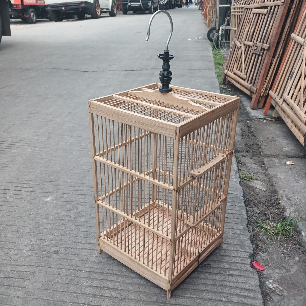 SANGKAR PLECI KOTAK TAHU FULL BAMBU