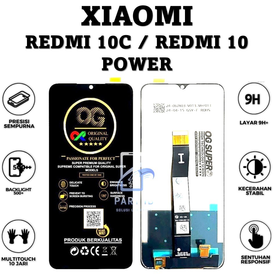 LCD TOUCHSCREEN XIAOMI REDMI 10C / REDMI 10 POWER COMPLETE ORIGINAL 100% FULLSET
