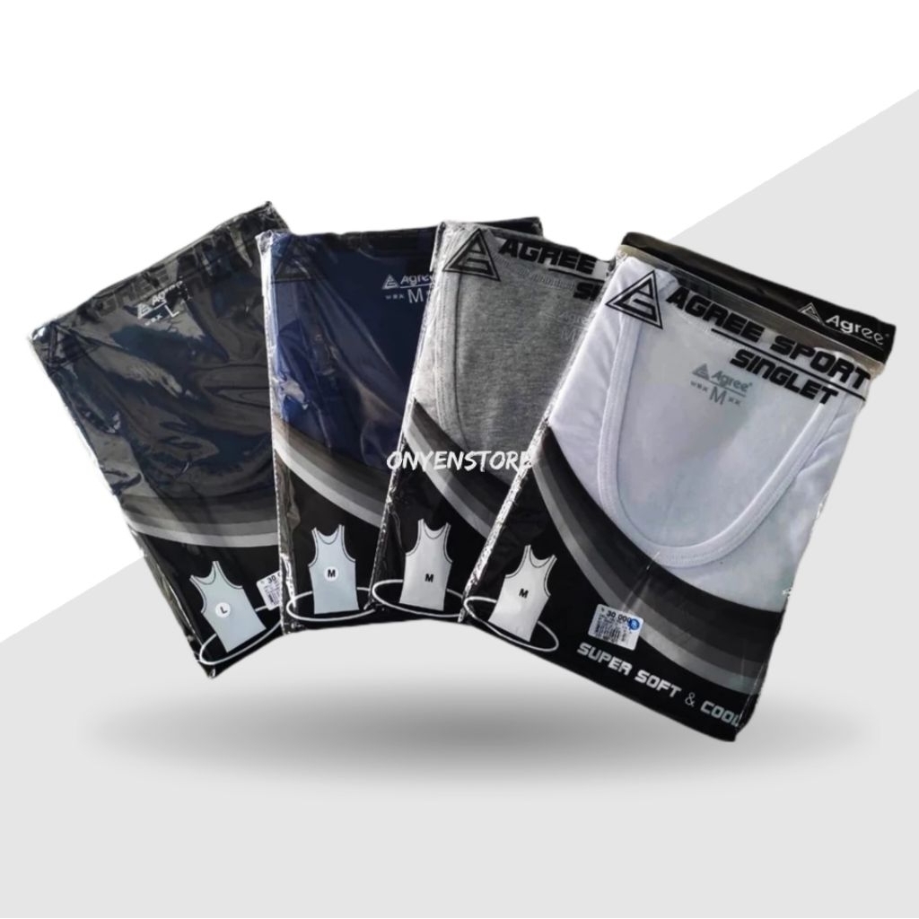 SINGLET AGREE SA #004 KAOS DALAM PRIA AGREE / SINGLET PRIA AGREE