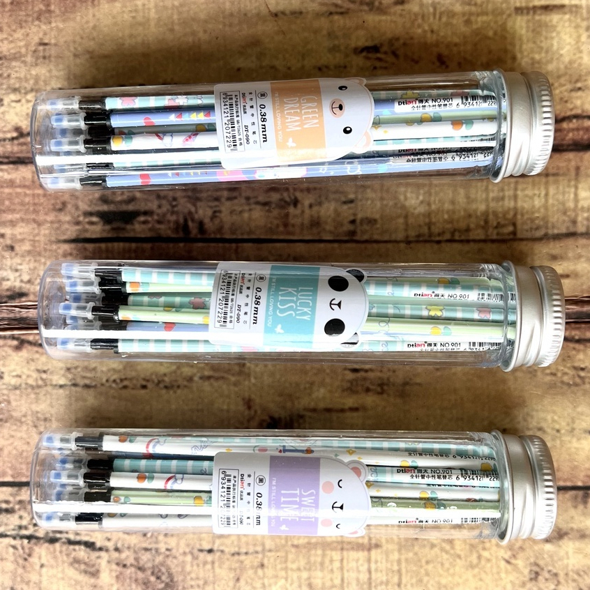 [1 Tabung Isi 12pcs] Refill Pen Hapus Isi Pulpen Gel Hapus Dtian GR-1202 0.38 mm