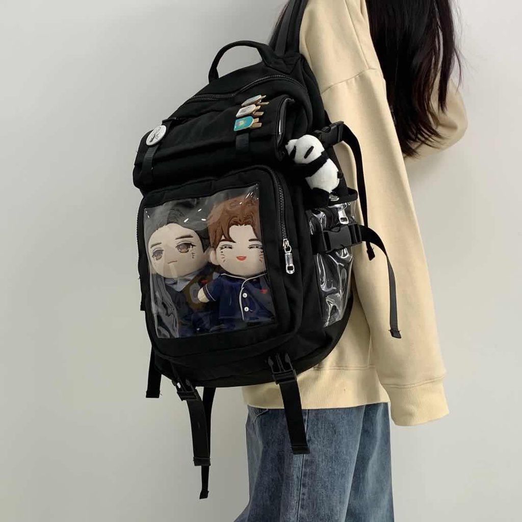 [NEW] Ransel Itabag Besar/Ransel Boneka/Bag Doll 20 cm - Black/Hitam