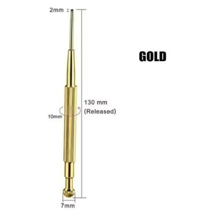 Probe Stick Acupressure Warna gold | Pena/Pen Probe Terapi Akupresur Telinga, Akupunktur, Terapi Suj