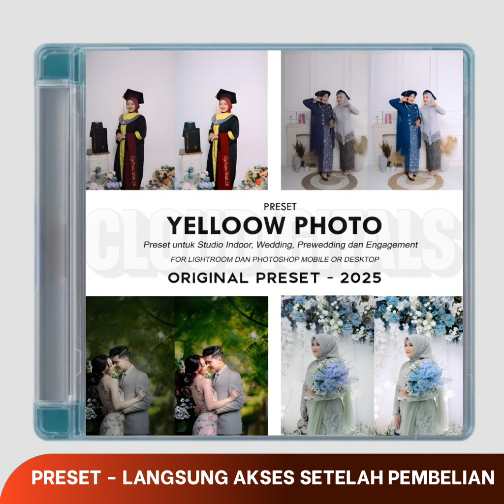 PRESET YELLOOW PHOTO CLEAN STUDIO WEDDING WISUDA PRAWEDDING FOR LIGHTROOM PHOTOSHOP