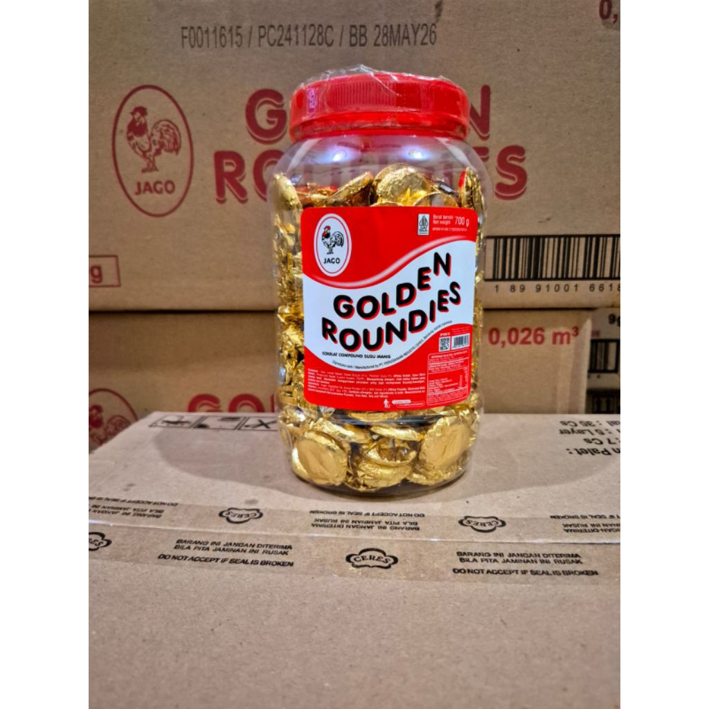 coklat koin golden rounsies ayam jago