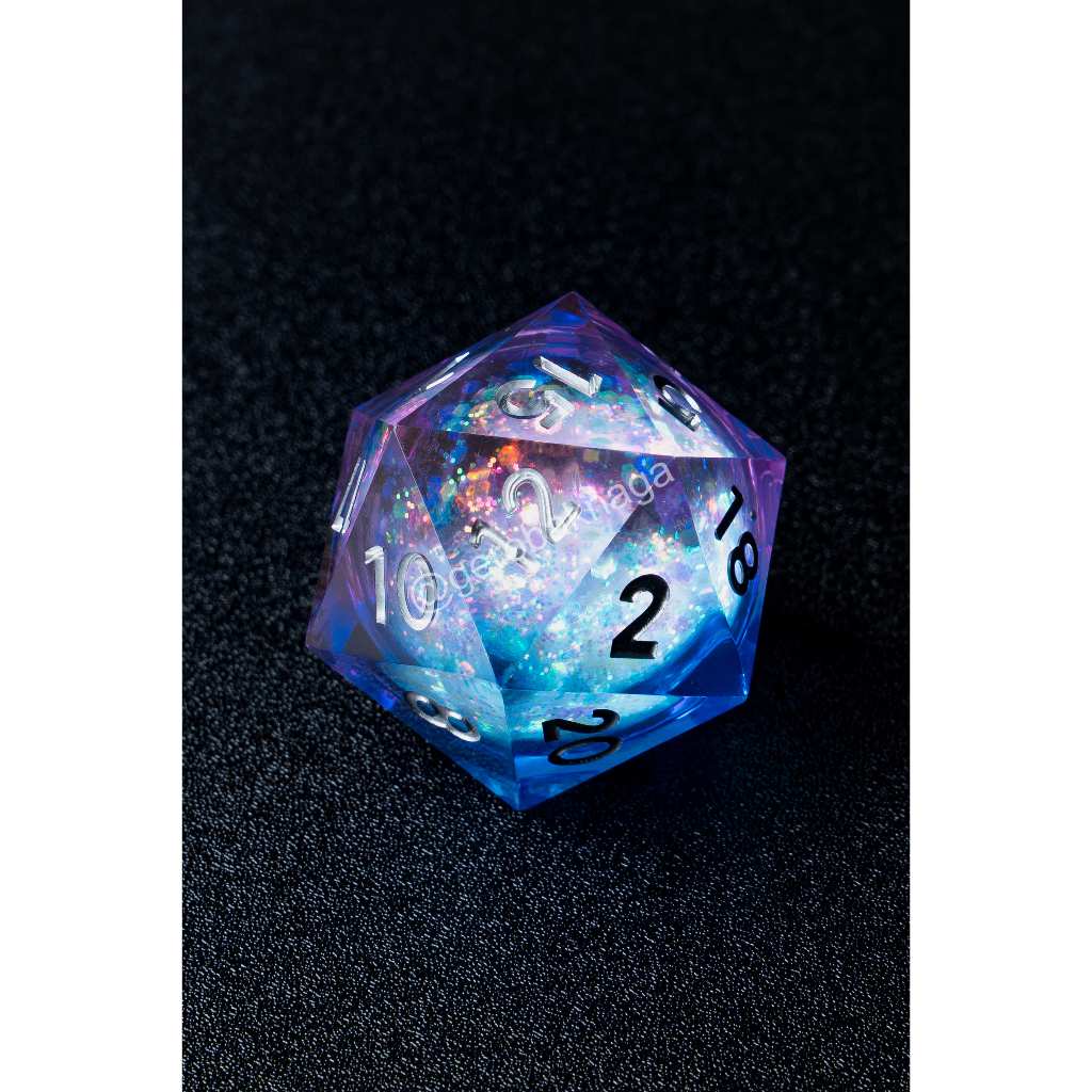 [Ready] Premium High Quality Polyhedral Resin Dice - Dadu Jumbo | DND Dungeon Dragon | Liquid Core -