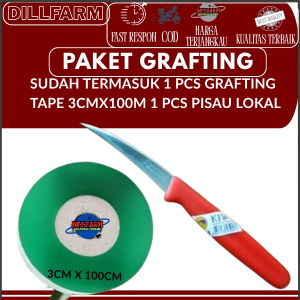paket grafting okulasi plastik pisau cangkok grafting okulasi DILLFARM