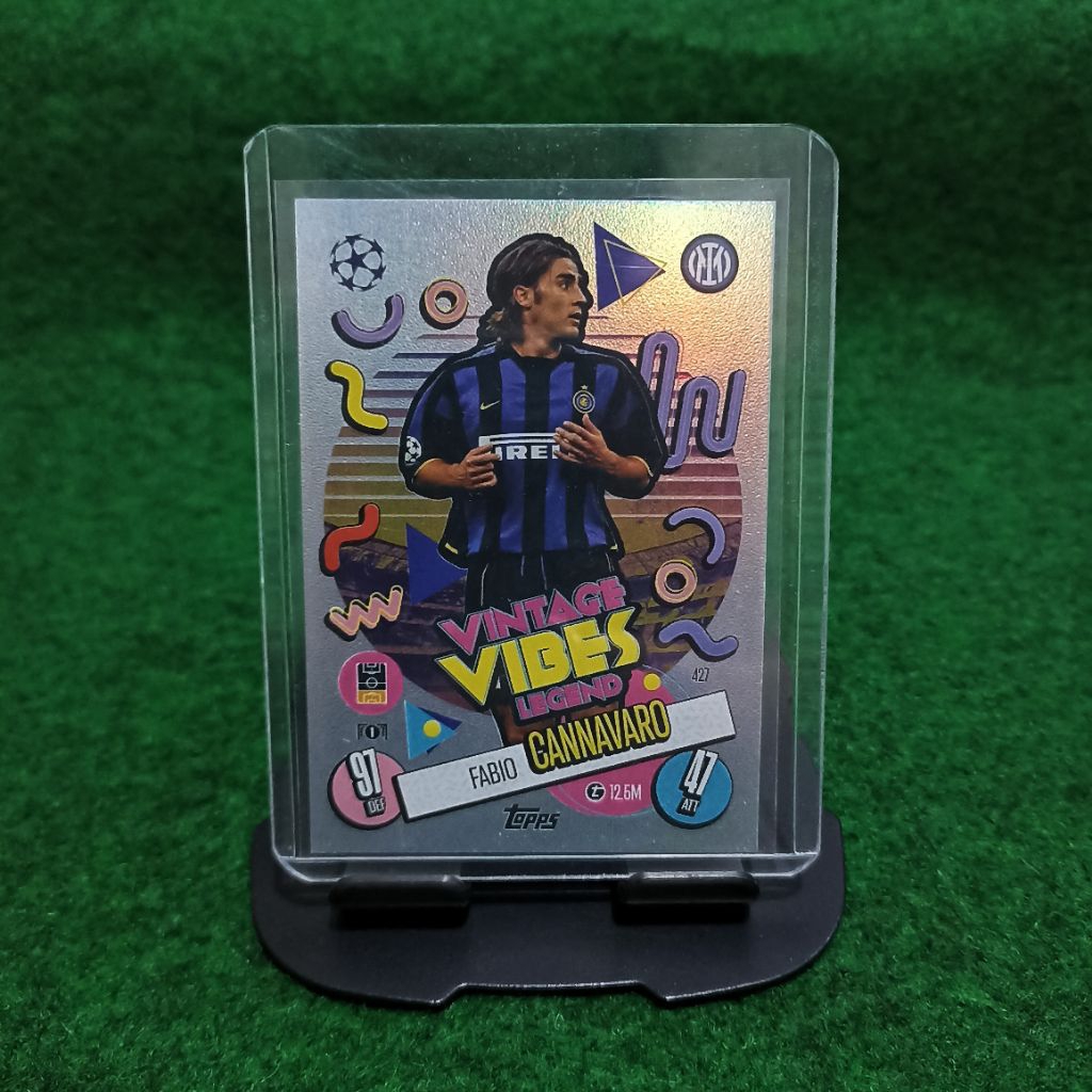 KARTU BOLA FABIO CANNAVARO VINTAGE VIBES LEGEND INTER MILAN TOPPS MATCH ATTAX 24/25
