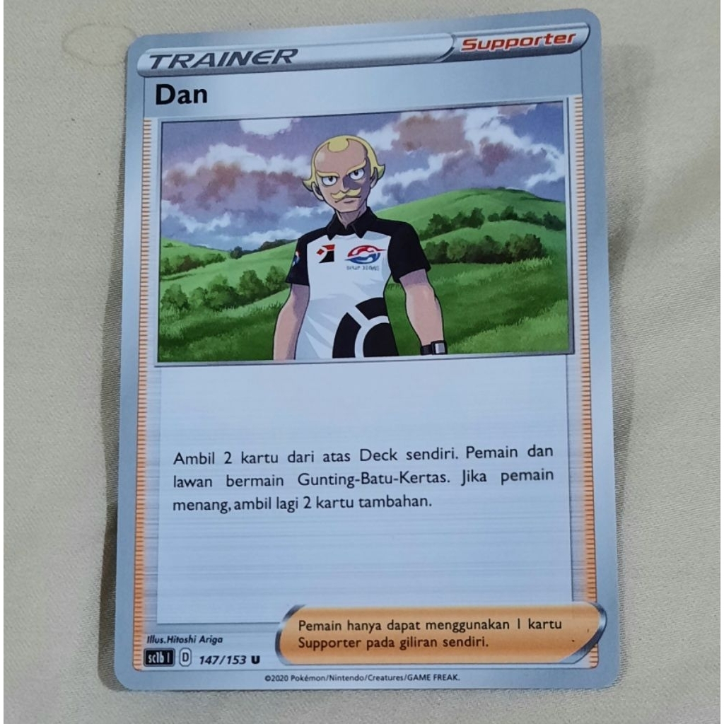 Kartu Pokemon Dan Sc1b Trainer Supporter bahasa indo tcg