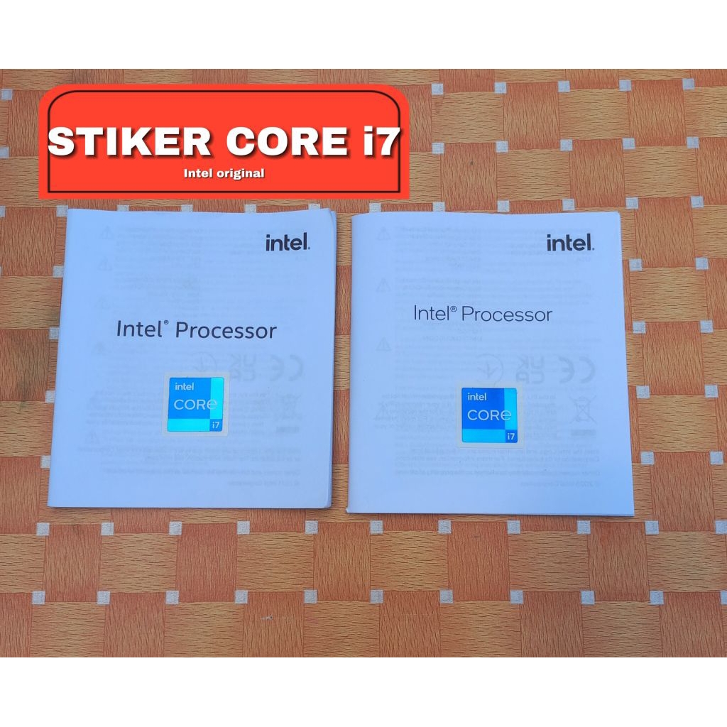 Stiker  Core i7  Gen 12  13 14  Sticker logo intel Asli original  bawaan  processor