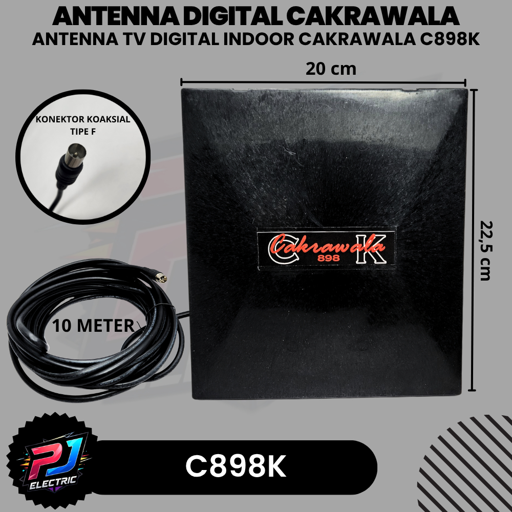 Antena TV Digital Tanpa Adaptor Booster Cakrawala C898K Outdoor Indoor / Luar Dalam Ruangan Antena T
