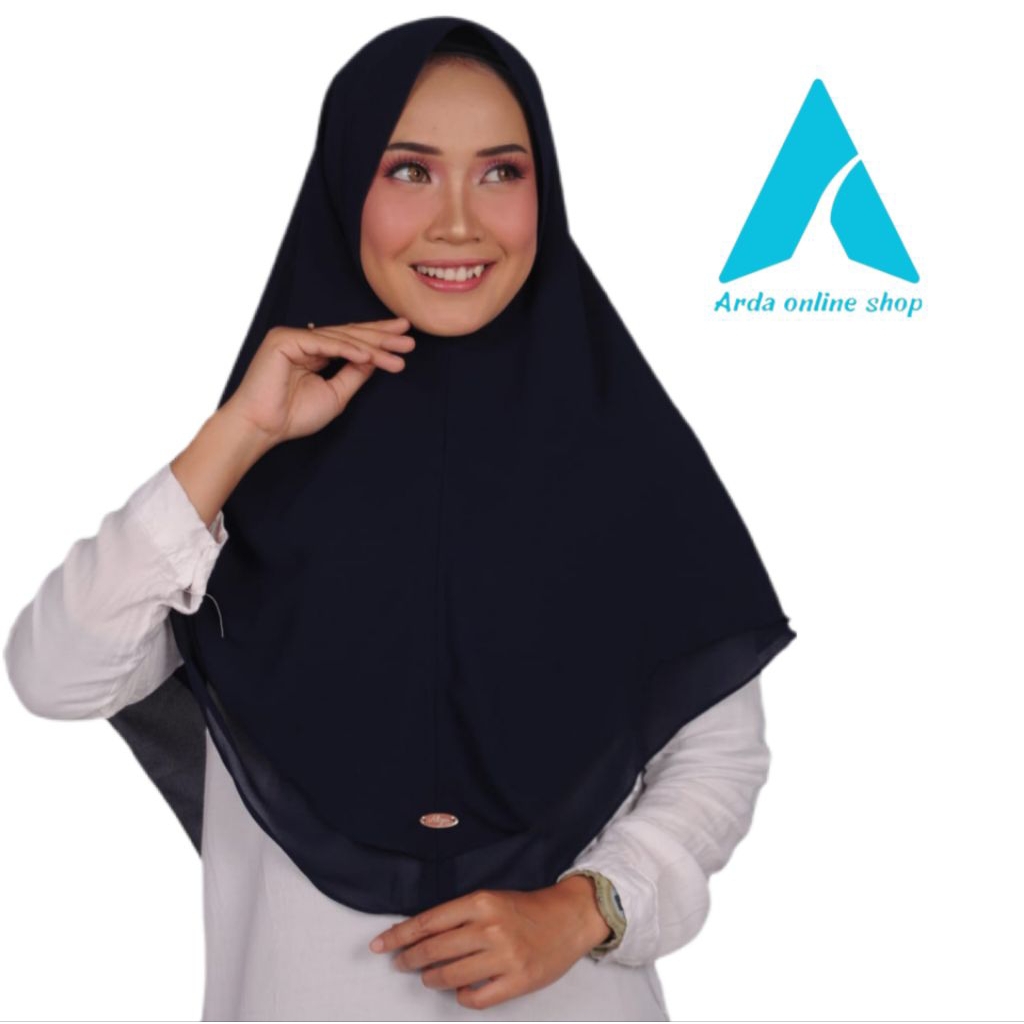 Hijab Khimar Livia Ceruty 2 Layer Babydoll – Jilbab Khimar Syar’i Flowly, Adem, dan Anggun Warna Ung