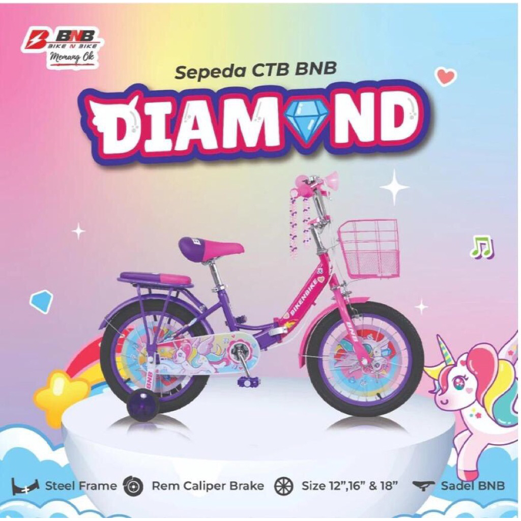 SEPEDA 12 16 18 MINI BNB DIAMOND