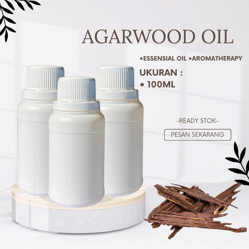 100ml Minyak atsiri gaharu / Agarwood oil essensial Aromatherapy aromaterapi therapeutic grade