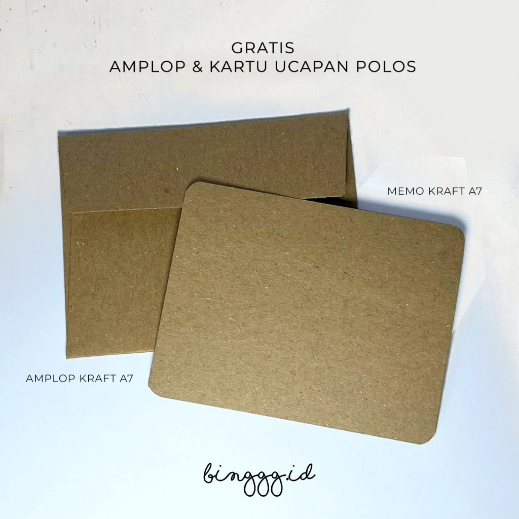 Amplop dan Kartu Ucapan Polos Tidak Diprint Ukuran A7