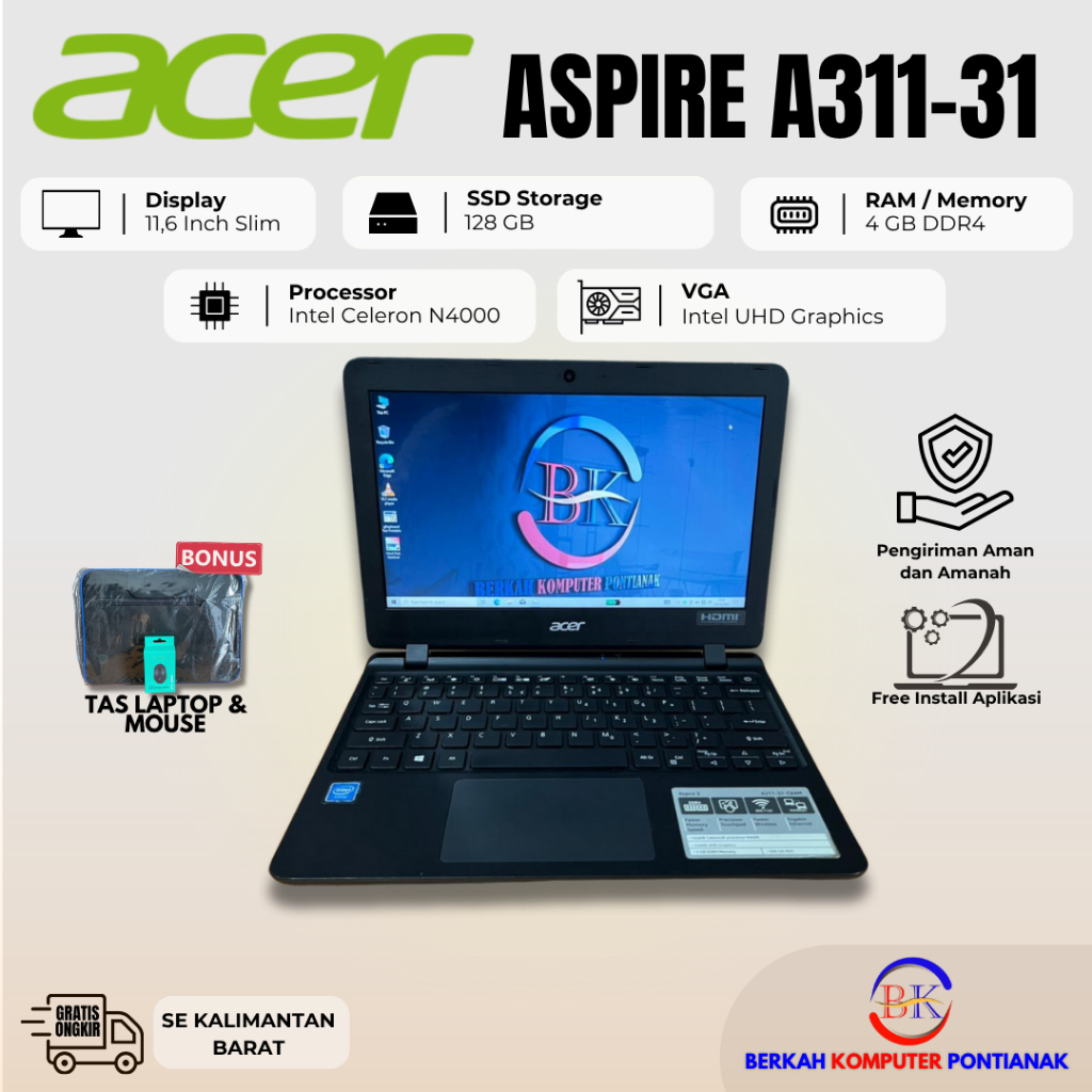 Acer Aspire A311-31 Notebook/RAM 4 GB/SSD 128 GB