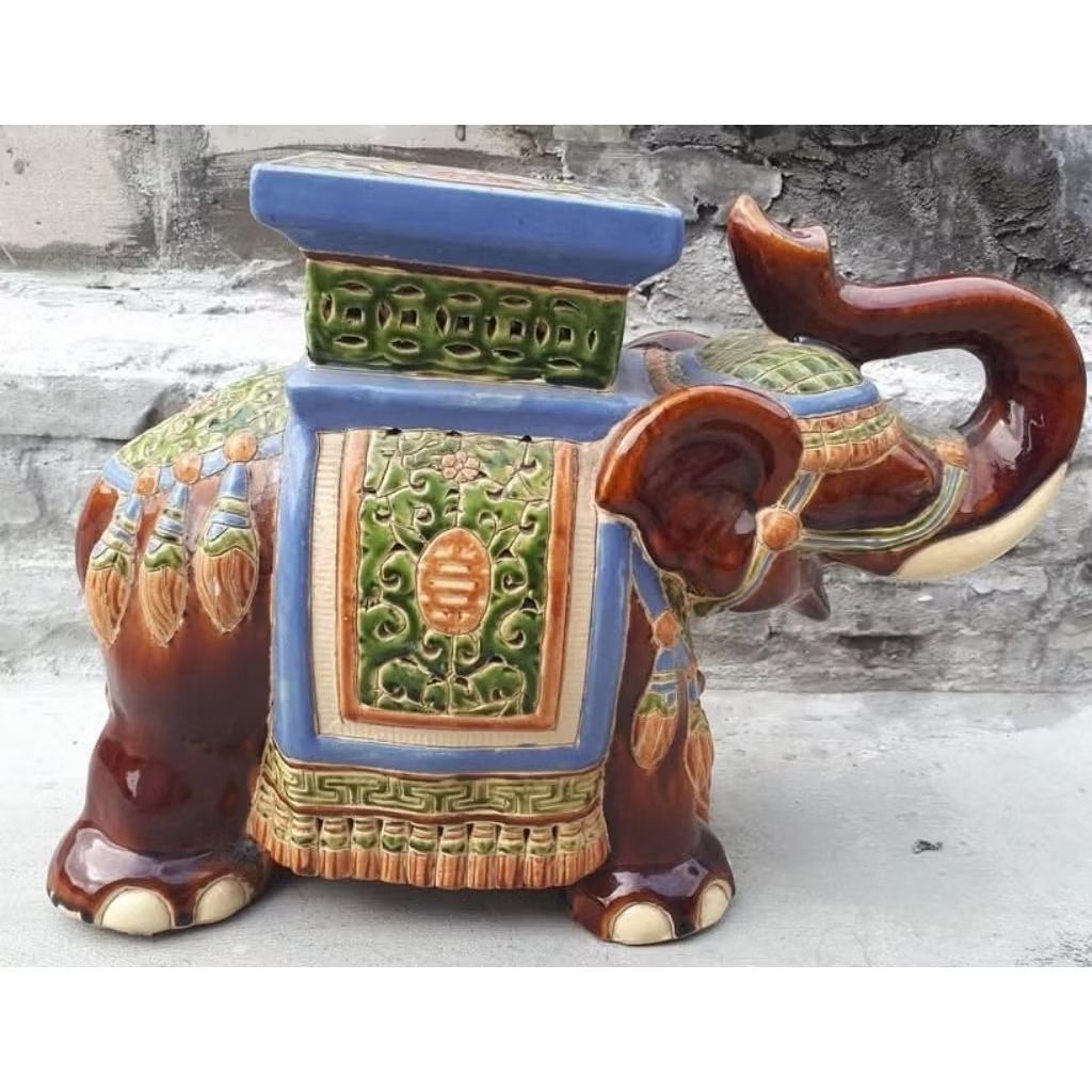 #keramik gajah #patung lama #vintage hiasan #pajangan
