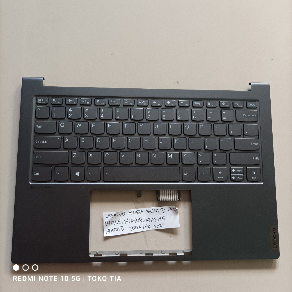 Palmrest dan Keyboard Lenovo Yoga slim 7 pro original 14ITL5 14IHU5 14ARH5 14ACH5 yoga 14s