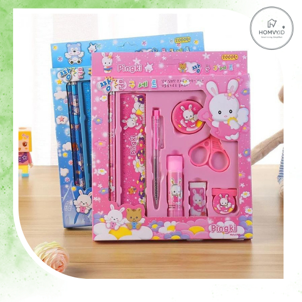 2009 Pencil Set 9 In 1 Alat Tulis Sekolah Anak Lengkap
