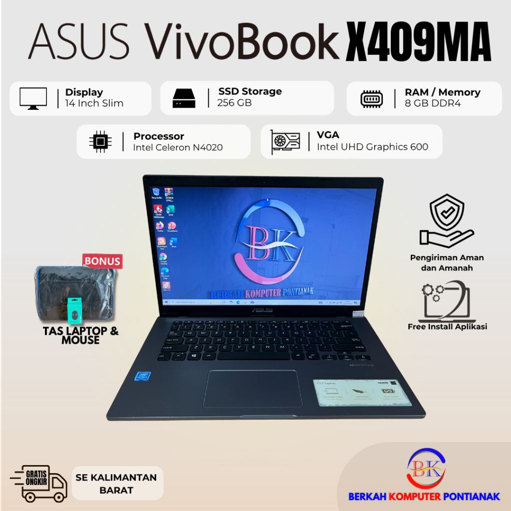 Asus Vivobook X409MA/RAM 8 GB/SSD 256GB/ Laptop Multitasking Lancar