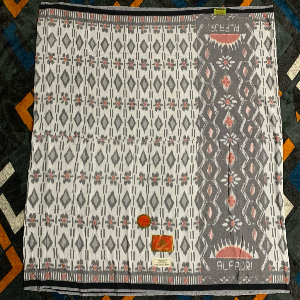 Sarung Goyor AL-FAJRI Rayon Putih Abu Original