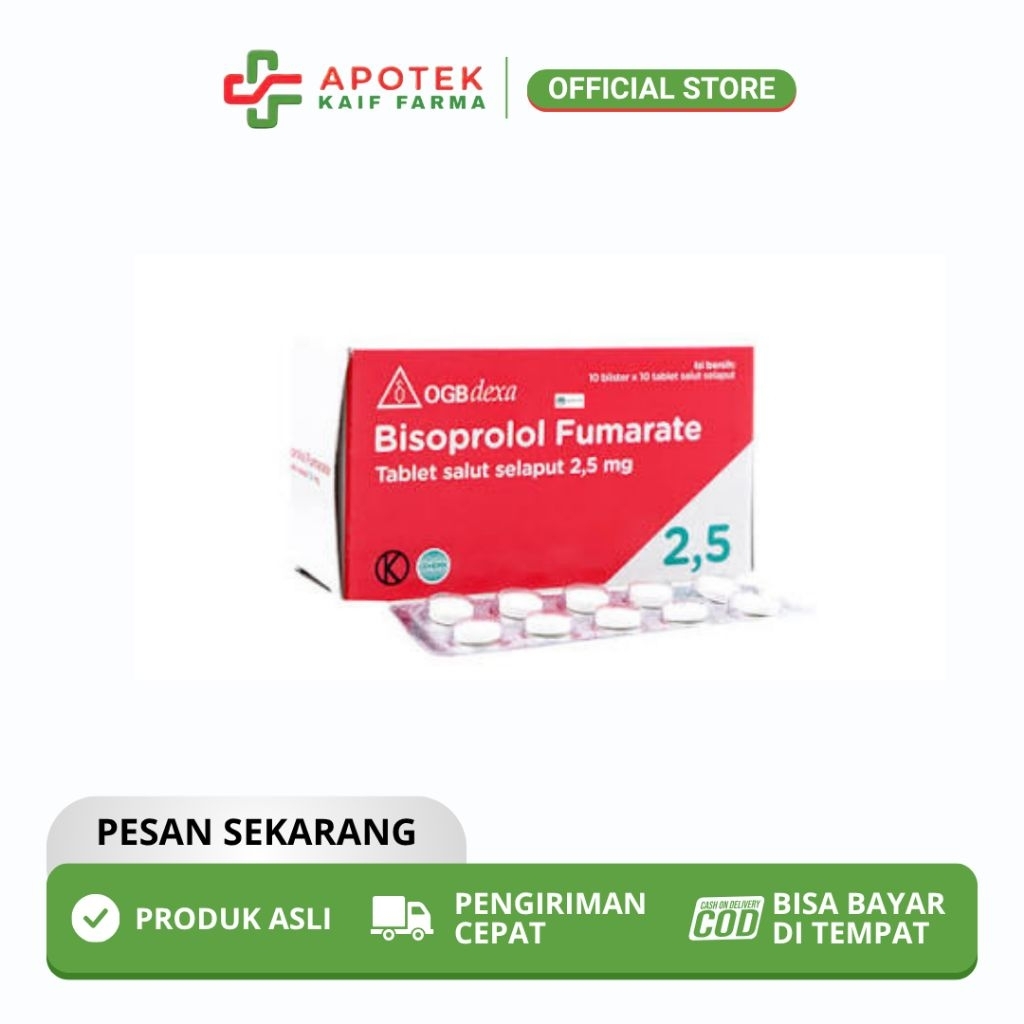 Bisoprolol fumarate 2.5 mg dexa perlembar