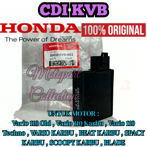 CDI KODE-KVB HONDA AHM VARIO110/VARIO 125 TECHNO/VARIO KARBU BERKUALITAS ASLI 100% ORIGINAL HONDA .