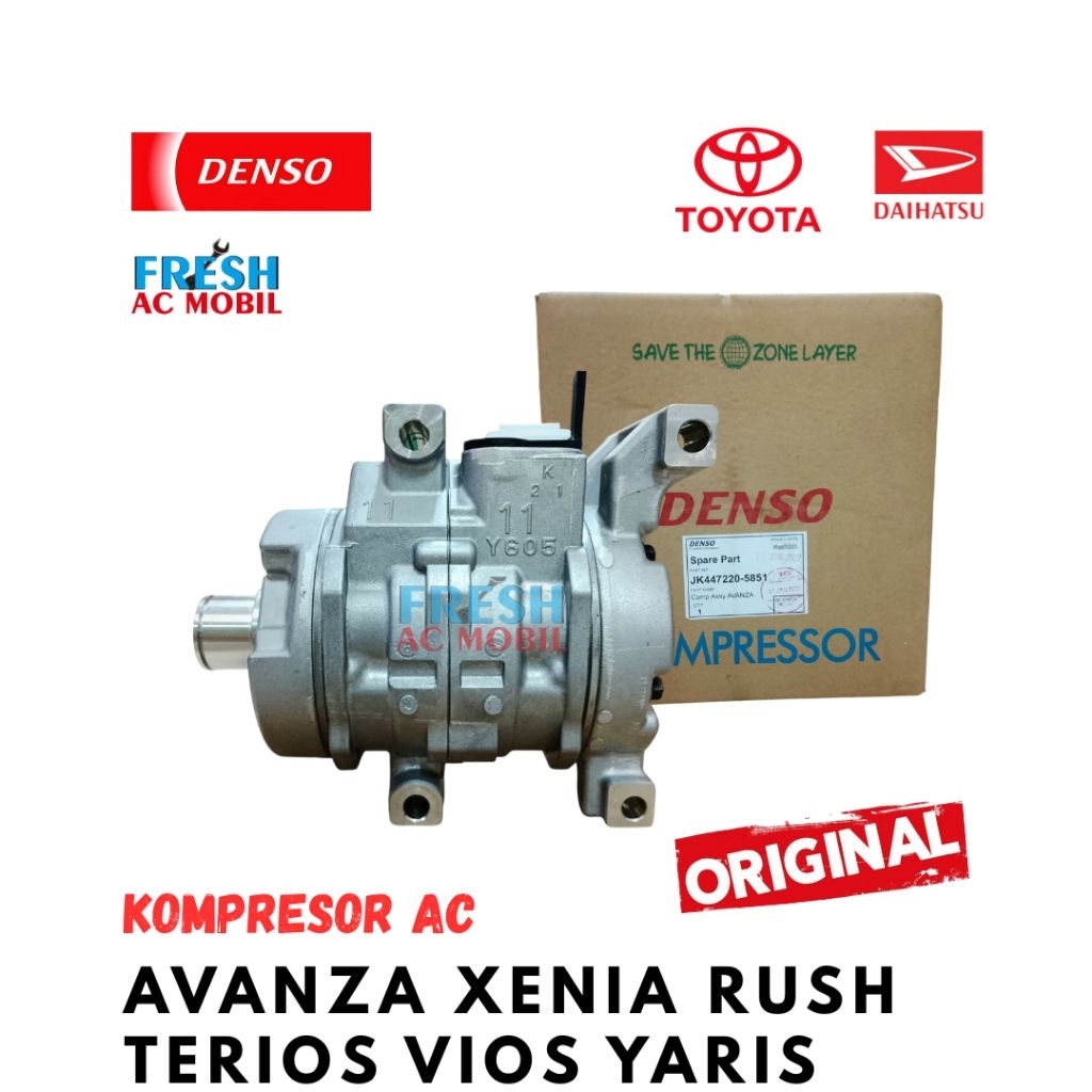 Kompresor AC Avanza Yaris Vios Xenia Rush Terios Lama Original Denso Compressor Toyota Daihatsu Orig