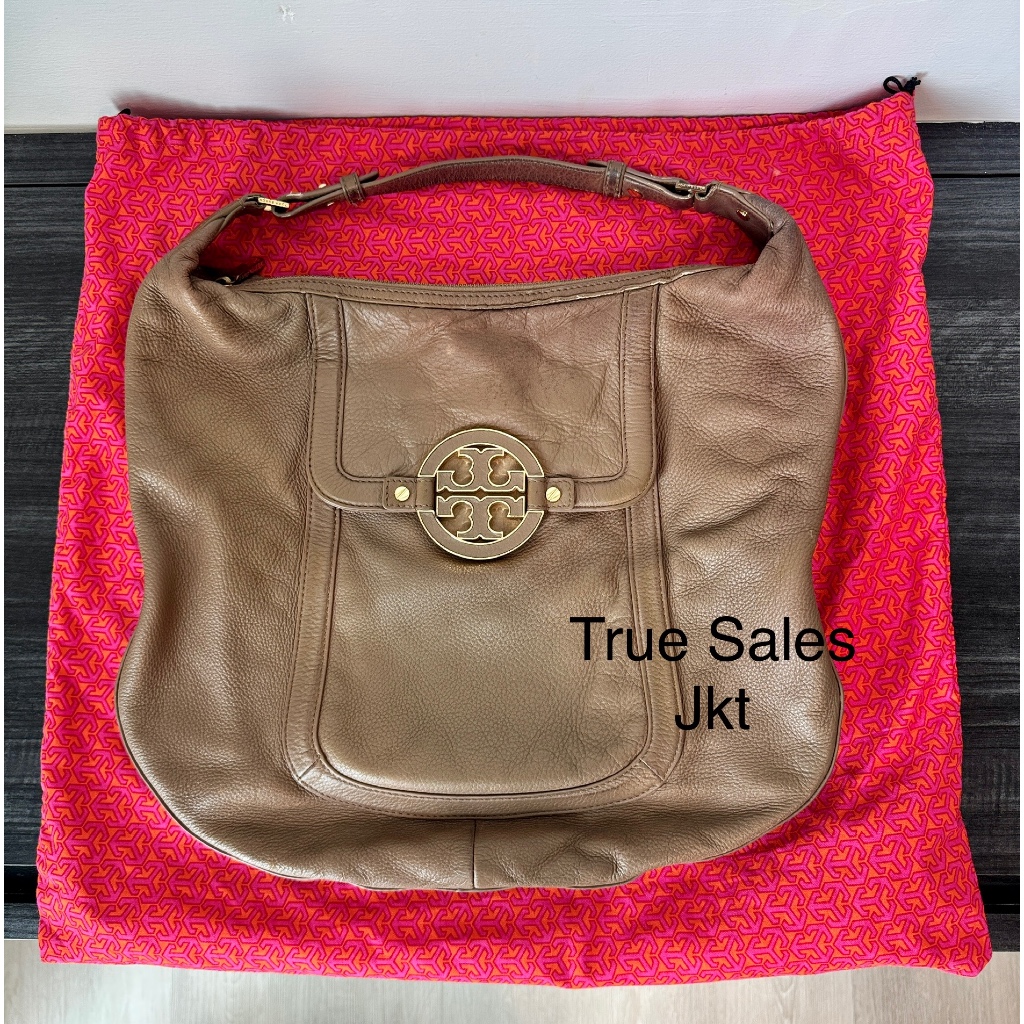 Tas wanita TB Amanda Flat Hobo Bag Taupe PL