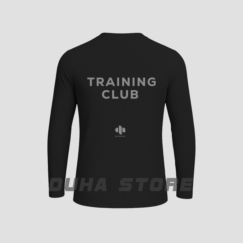 Jersey Longsleeve Training Club Duha Sportwear Unisex Sport Olahraga Lari Pria Wanita