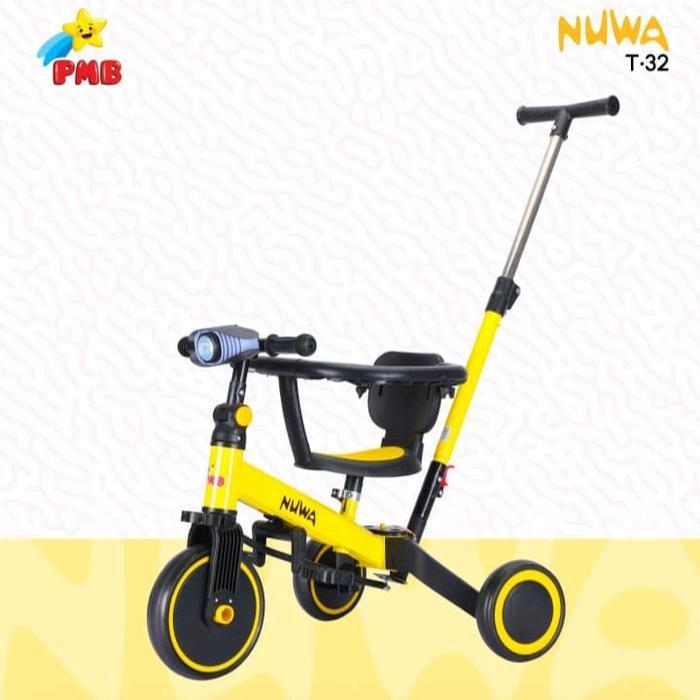 balance bike pmb nuwa t32 sepeda anak roda tiga balance bike nuwa t32