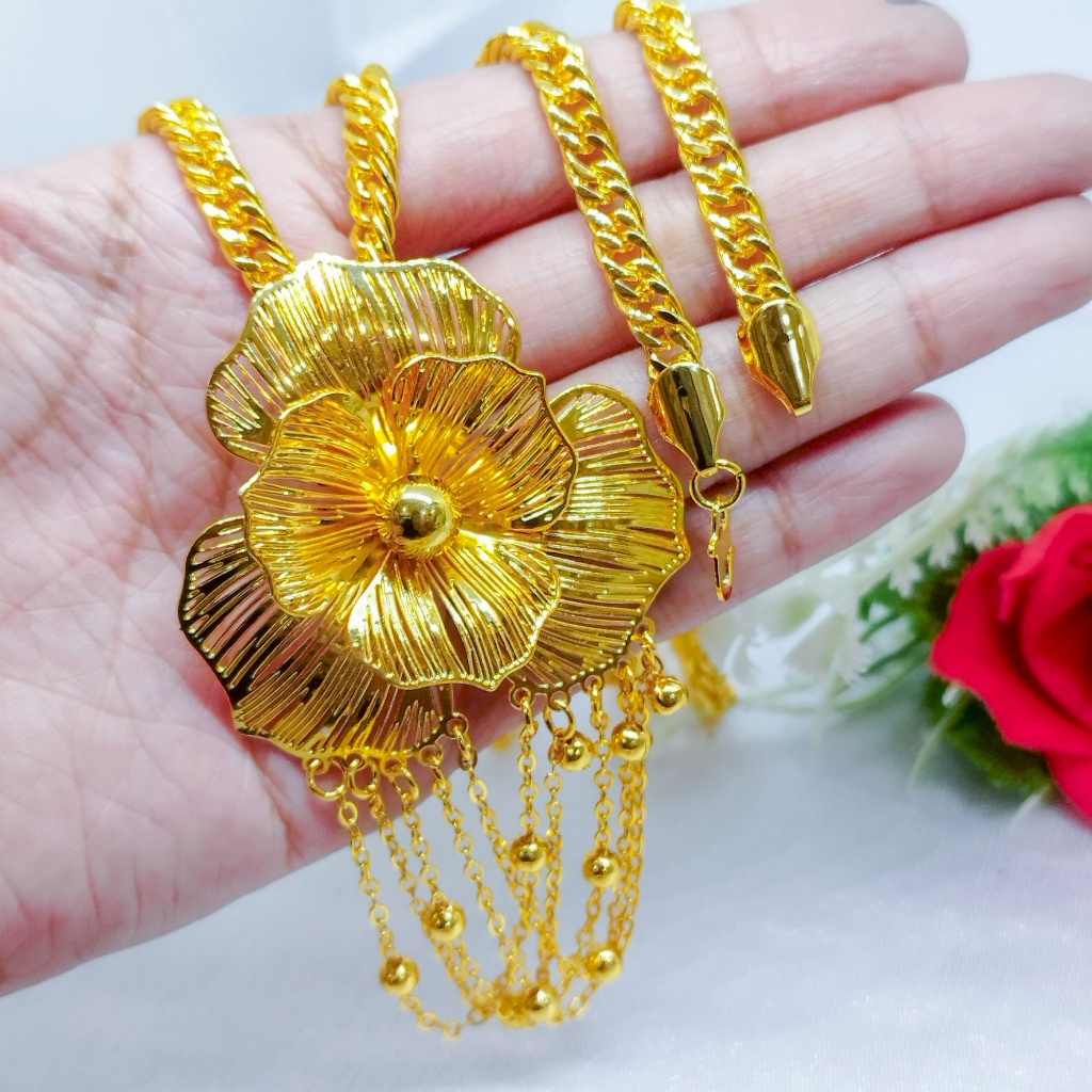 Grosir Kalung+Liontin Xuping Kendari Titanium Asli Anti Karat Emas 24k Gold Terbaru Aksesoris Import