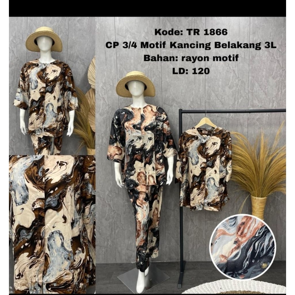 AGNES - SETELAN PIYAMA AGNES CP LD 120  SETELAN BAJU TANGAN 3/4