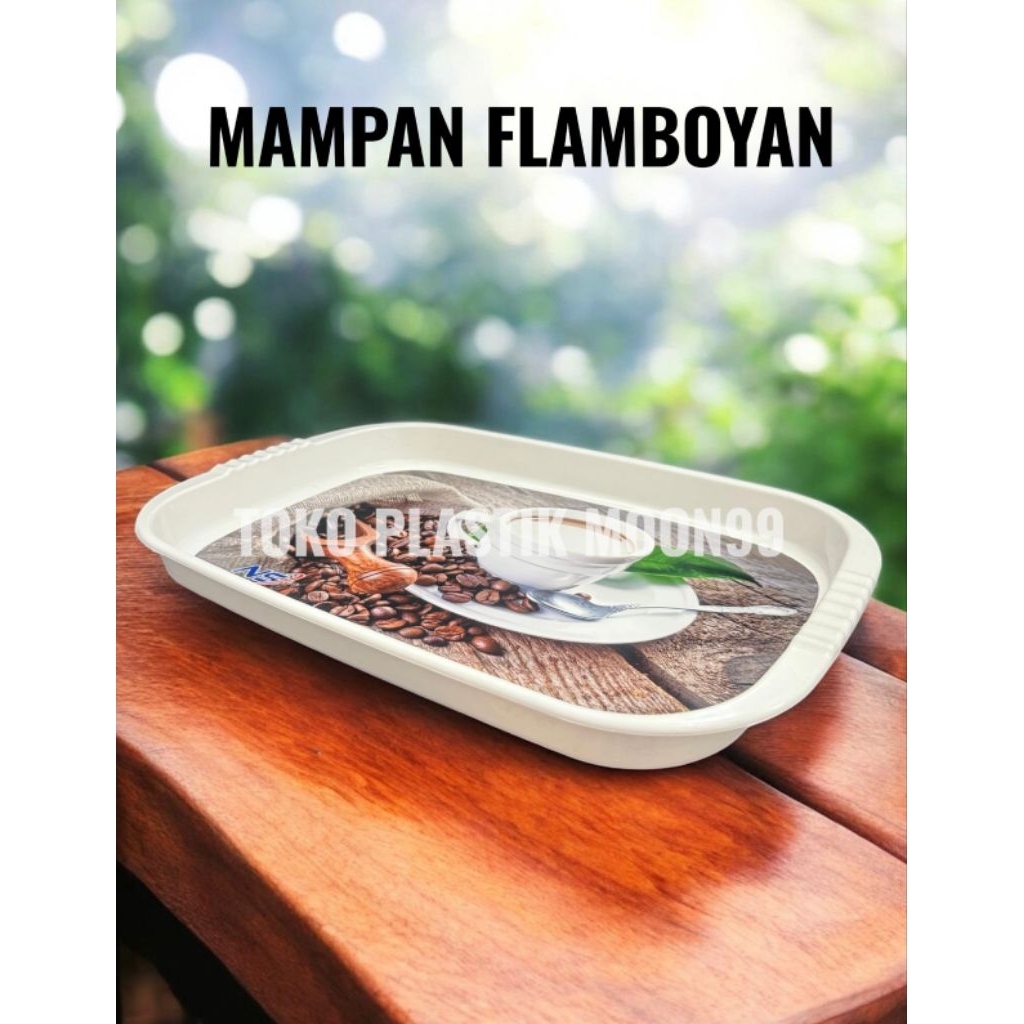 NAMPAN PLASTIK FLAMBOYAN PUTIH