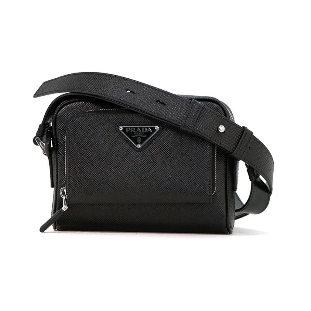 Prada Re-Nylon and Saffiano Sling Bag Black