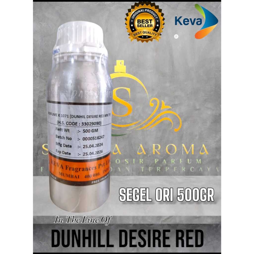 PARFUME K 1071 ~Dunhil Red~ BY KEVA BIBIT PARFUM KEMASAN SEGEL KALENG 500GRAM ( ORIGINAL )
