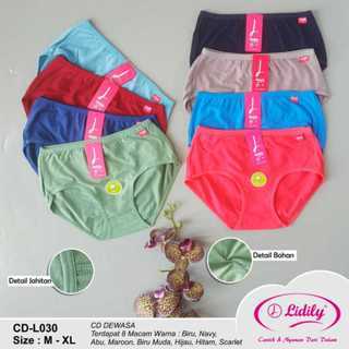 [L030] Celana Dalam Wanita Lydyly Katun Organik M-5L | PCS